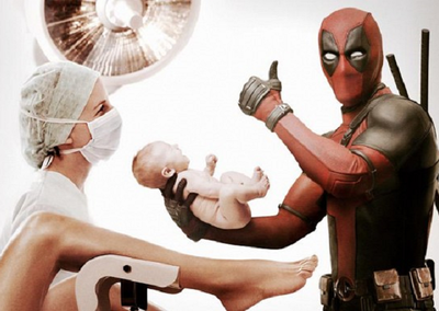 Deadpool-movie-2016-Deadpool-delivers-a-baby-image